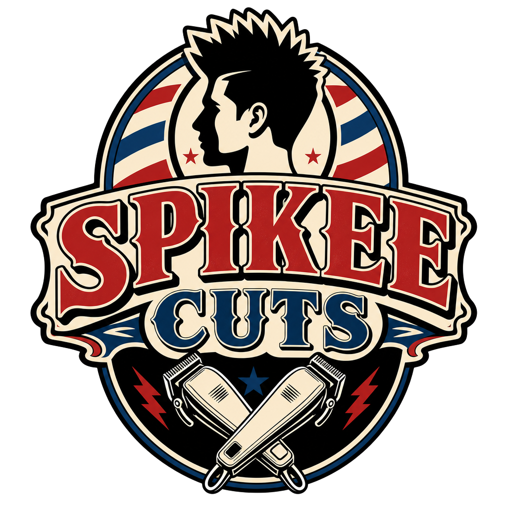 SPIKEE CUTS barbershop logo